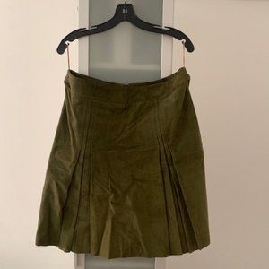 City DKNY Green Suede Skirt